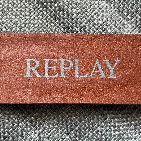 Replay Leather Men’s Anchor Plaque Belt - Picture 12 of 14